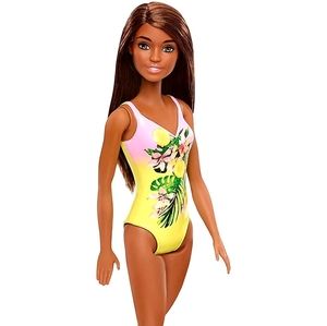 African American Barbie Doll, Brunette, Wearing Swimsuit Brand New! Free Ship!